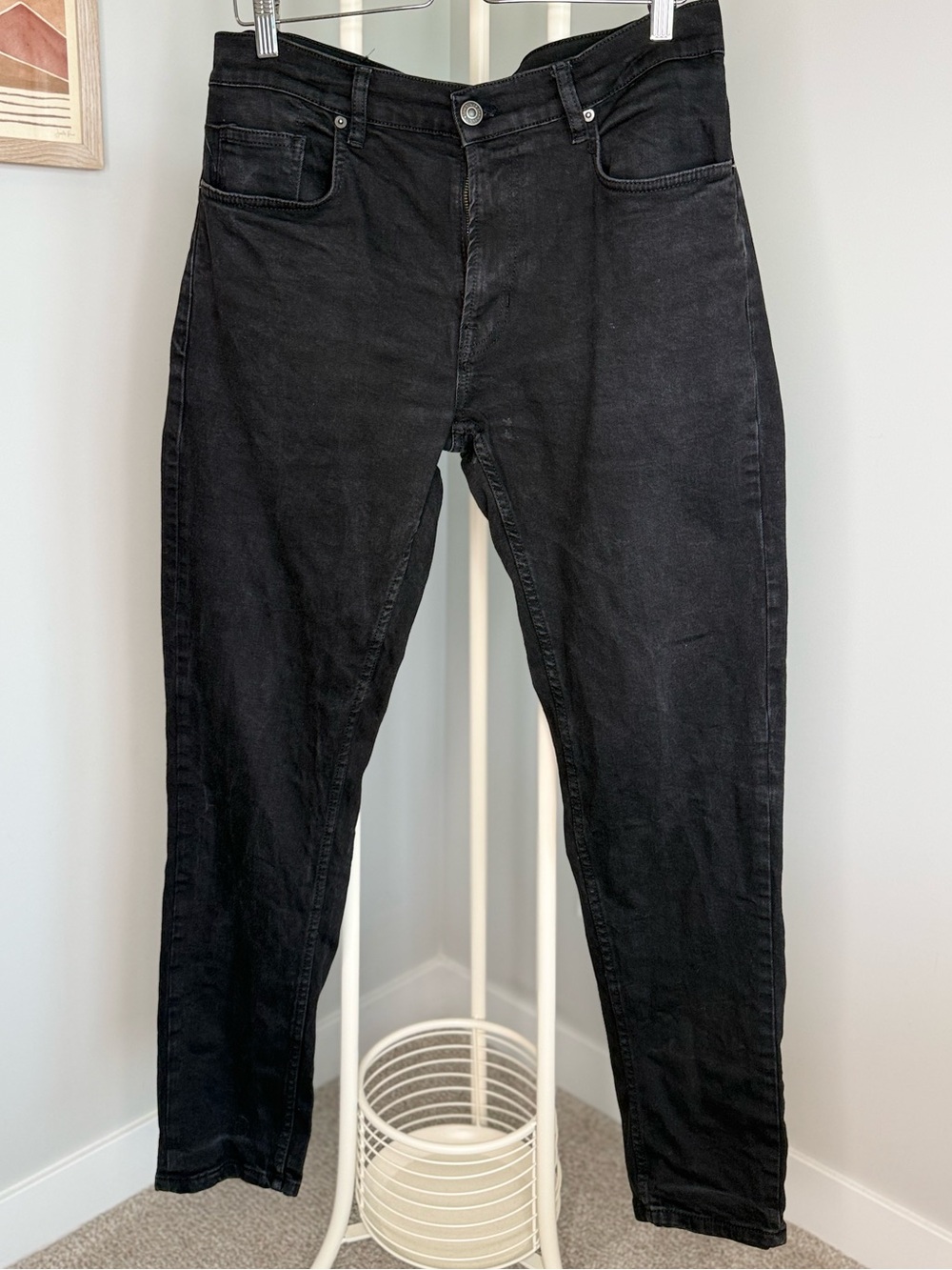 Zara Men's Black Slim Straight Jeans